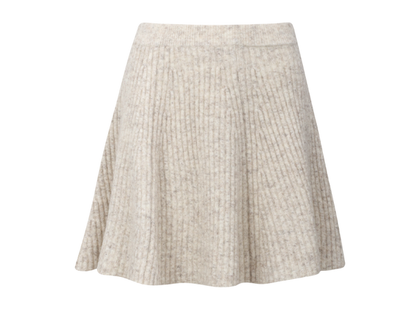 Sorba Skirt Sand Melange L Rib knit mini skirt 