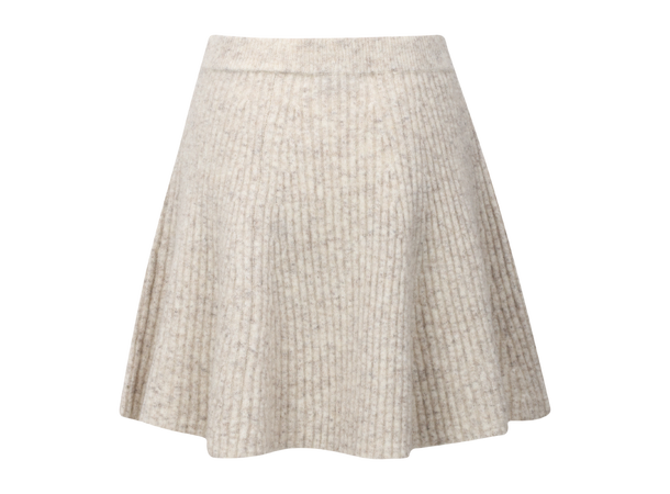 Sorba Skirt Sand Melange L Rib knit mini skirt 