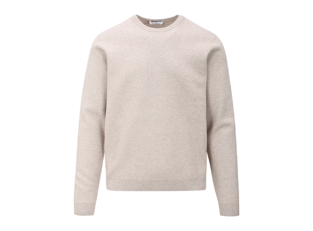 Succa Sweater Light Sand L Basic viscose crew neck 