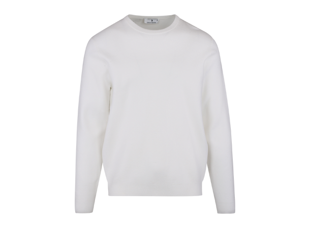 Succa Sweater Offwhite XL Basic viscose crew neck 