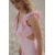 Cecilia Dress Pink M Open back frill maxi dress 