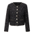 Vilda Blazer Black XL Short boucle jacket with UP logo buttons 