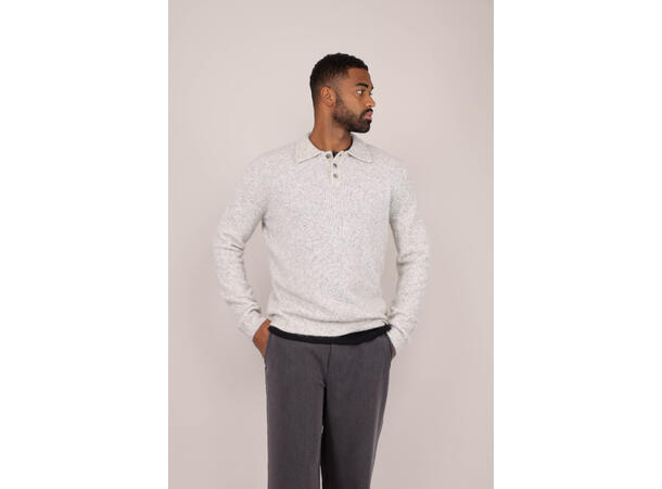 Adesola Sweater Light grey melange M Alpaca button sweater 