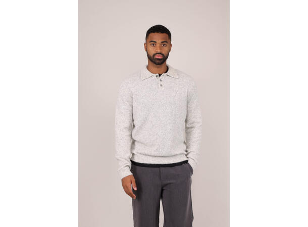 Adesola Sweater Light grey melange M Alpaca button sweater 