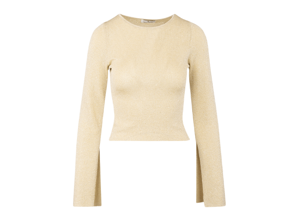 Adina Top LS Gold S LS sequin knit top 