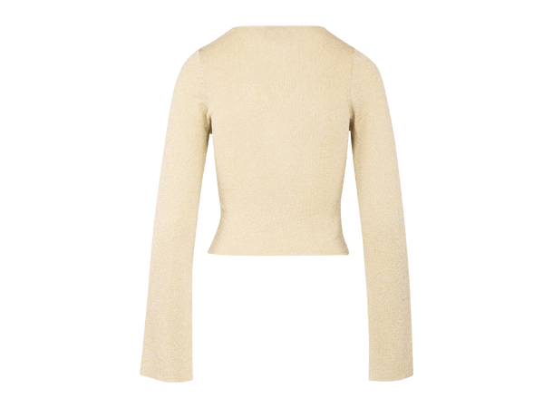 Adina Top LS Gold S LS sequin knit top 
