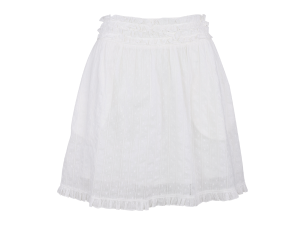 Ailin Skirt White M Skirt with ruffles 