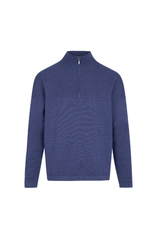 Amman Half-zip Viscose brick pattern sweater
