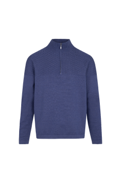 Amman Half-zip Viscose brick pattern sweater