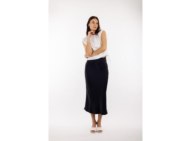 Angelika Skirt Black S Satin slip skirt 