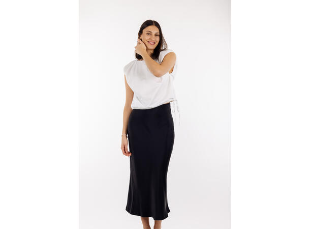 Angelika Skirt Black S Satin slip skirt 