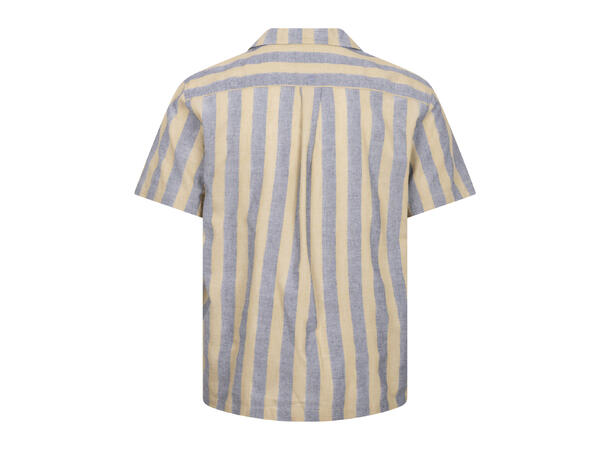 Bernard SS Shirt Blue M Cotton block stripe SS Shirt 