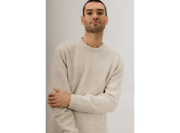 Callum Sweater Sand L Teddy knit sweater 