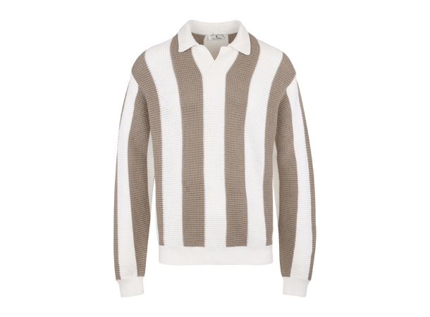 Claude Sweater Sand L Structure block stripe sweater 
