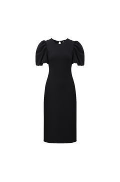 Cuba Dress Midi dress with puffed sleeves