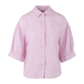 Eline SS Shirt Pink L Puffed sleeve SS linen shirt