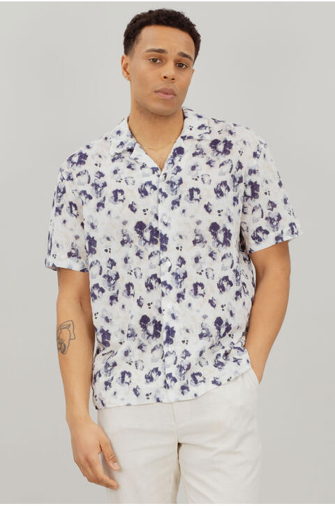 Gaston SS Shirt Linen AOP SS shirt