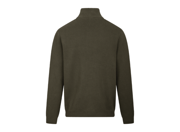 Jorge Half-zip Dark Olive L Cotton knit half-zip 