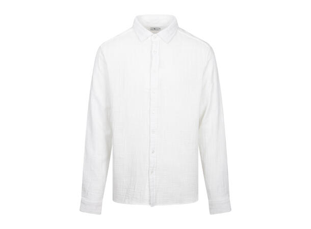 Kristian LS Shirt White L Cotton gauze LS shirt 