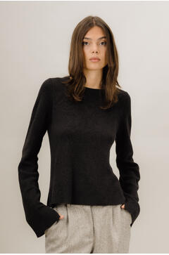 Lila Sweater Viscose knit LS sweater