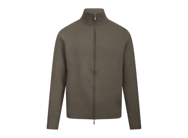 Nathan Cardigan Olive L Viscose knit 2-way zip cardigan 