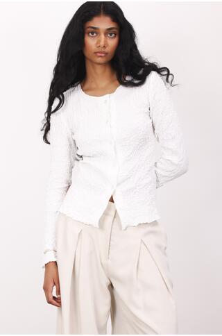 Ona LS Blouse Crinkle cotton blouse