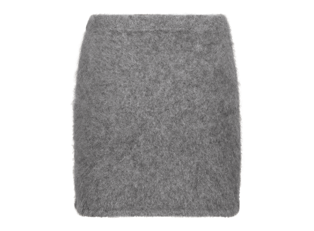 Phoebe Skirt Dark Grey M Furry mohair mini skirt 