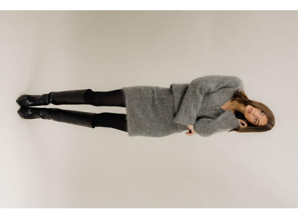 Phoebe Skirt Dark Grey M Furry mohair mini skirt 