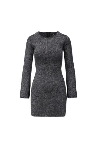 Quincy Dress Silver black viscose dress