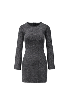Quincy Dress Silver black viscose dress