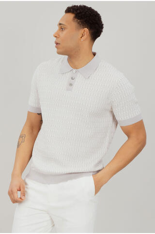 Santino Pique Cable knit zip pique