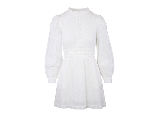 Selene Dress White S Ruffle cotton dress 