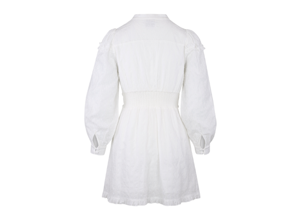Selene Dress White S Ruffle cotton dress 