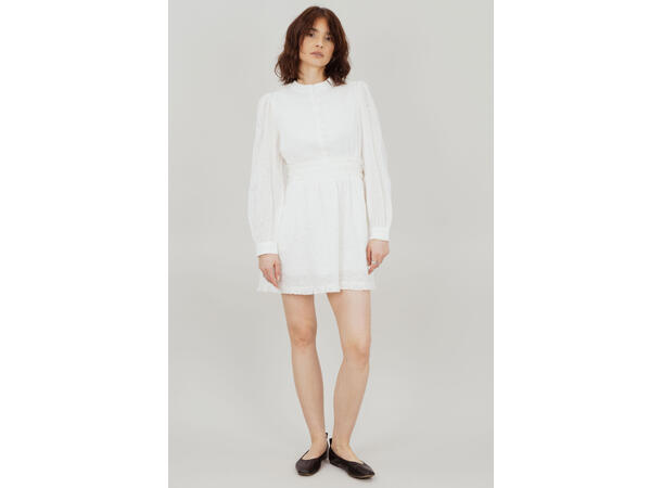 Selene Dress White S Ruffle cotton dress 