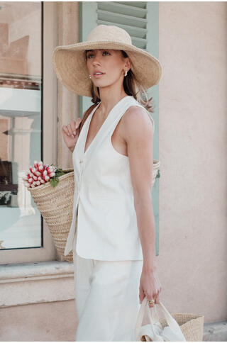 Simmy Waistcoat Long linen waistcoat