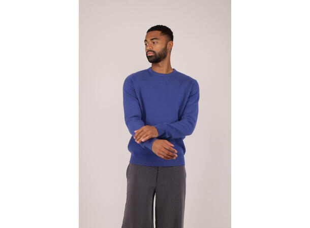 Succa Sweater Denim XL Basic viscose crew neck 