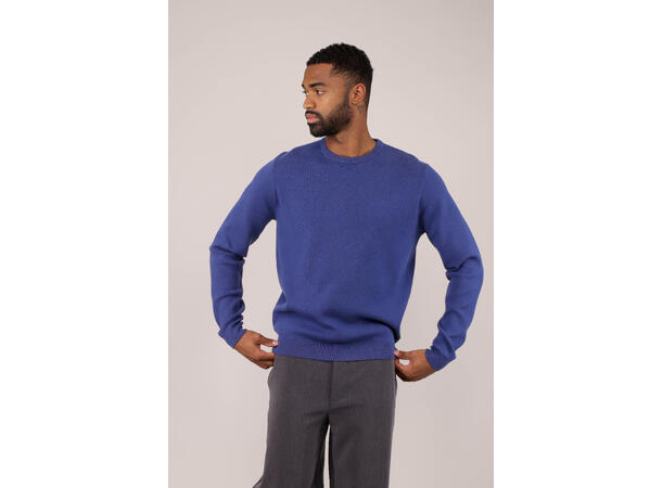 Succa Sweater Denim XL Basic viscose crew neck 