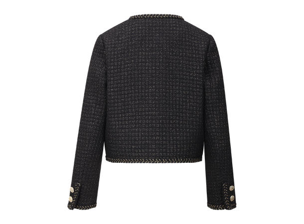 Vilda Blazer Black XL Short boucle jacket with UP logo buttons 
