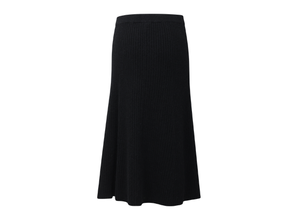 Zadie Skirt Black M Alpaca rib knit skirt 