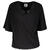 Anette T-shirt Black S Viscose jersey wrap top 