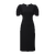 Cuba Dress Black XS Midi dress with puffed sleeves 