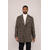 Herres Coat Brown XXL Herringbone wool coat 