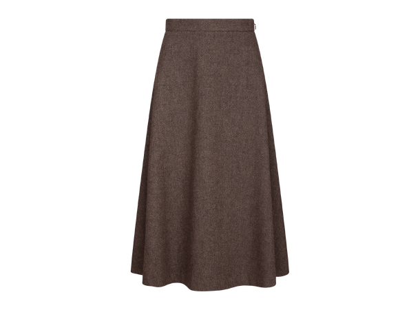 Amara Skirt Dark Brown M Twill wool maxi skirt 