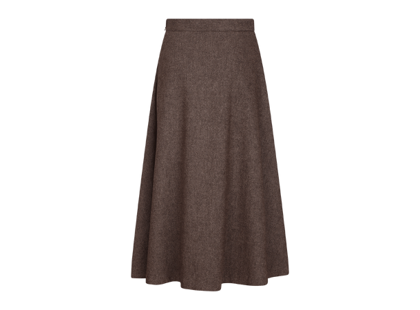 Amara Skirt Dark Brown M Twill wool maxi skirt 