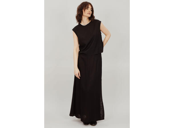 Bekky Skirt Black S Linen/Viscose maxi skirt 