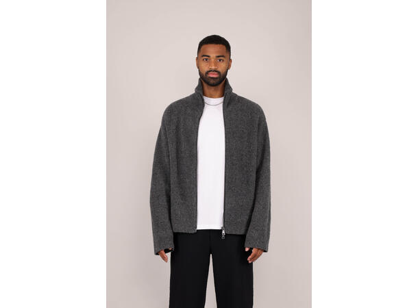 Birki Cardigan Charcoal XXL Teddy knit zip cardigan 