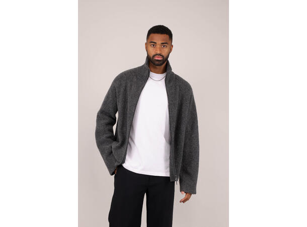 Birki Cardigan Charcoal XXL Teddy knit zip cardigan 