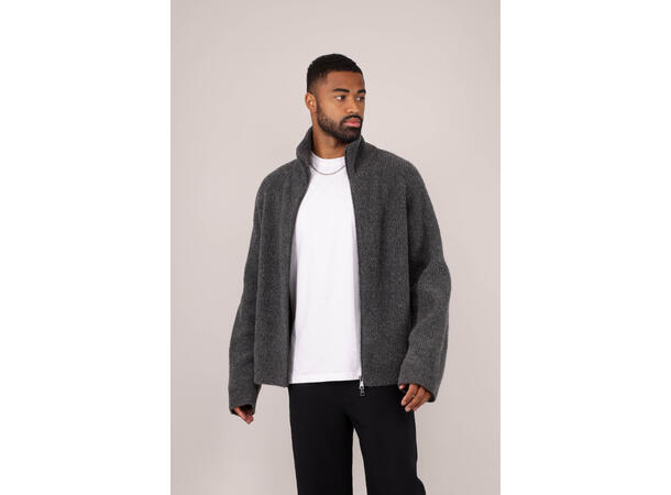Birki Cardigan Charcoal XXL Teddy knit zip cardigan 
