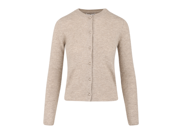 Candi Cardigan Light Sand L Short merino wool cardigan 