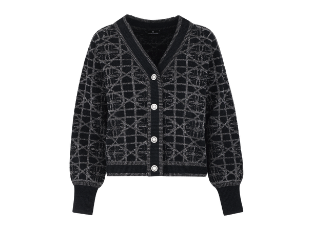 Cita Cardigan Black AOP M UP logo cardigan 